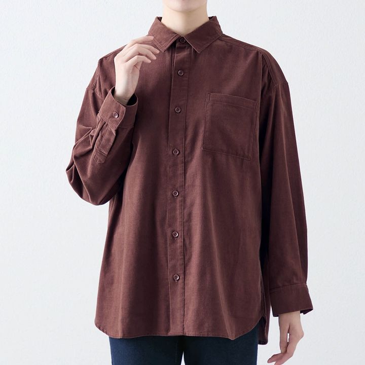 ユニセックスコーデュロイシャツ グーフィー