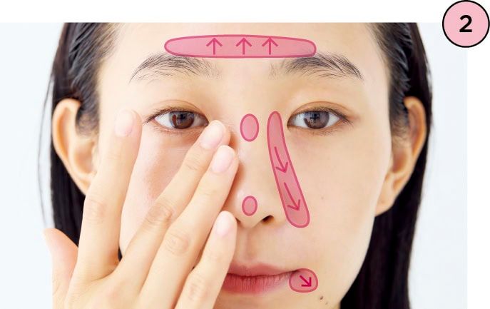 【2】鼻にも光を走らせて明るく