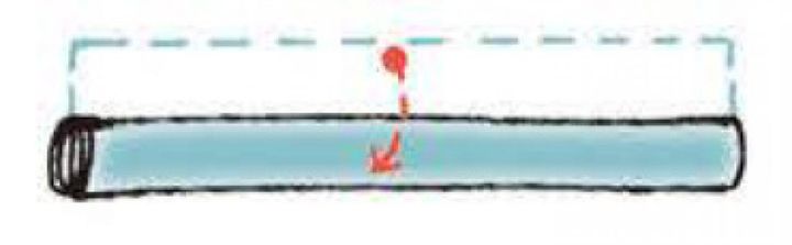 ③さらに半分に折る。8つ折りの完成。