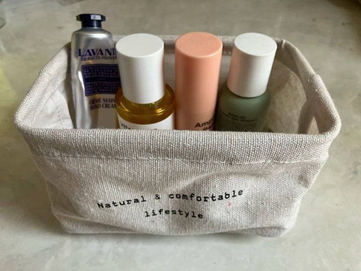 Seria(セリア)：リネン収納バスケット スクエアM