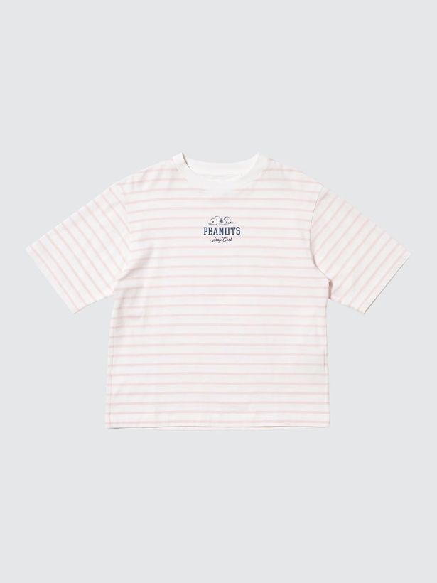 「GIRLS ピーナッツ UT／オーバーサイズフィット(ピンク)」(990円)