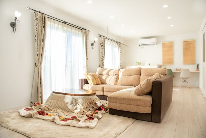 こたつのあるリビング