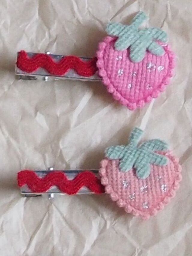 可愛い子ちゃんが喜ぶ！キュートな「クリップ髪留め」できました～