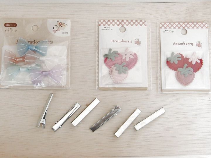 可愛い子ちゃんが喜ぶ！キュートな「クリップ髪留め」できました～