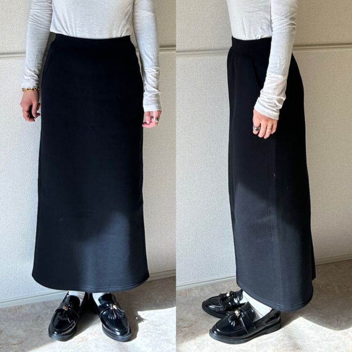 GUヘビーウェイトスウェットナロースカート Mサイズ着用