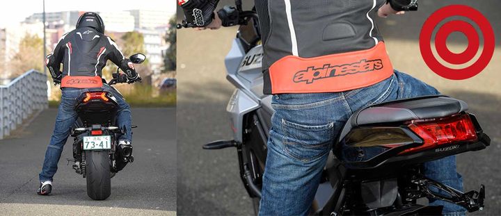 車体をホールドしやすくなりシートに荷重できる