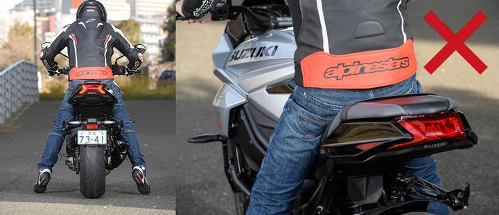 ホールド不足でバイクだけが前に動いて不安定に