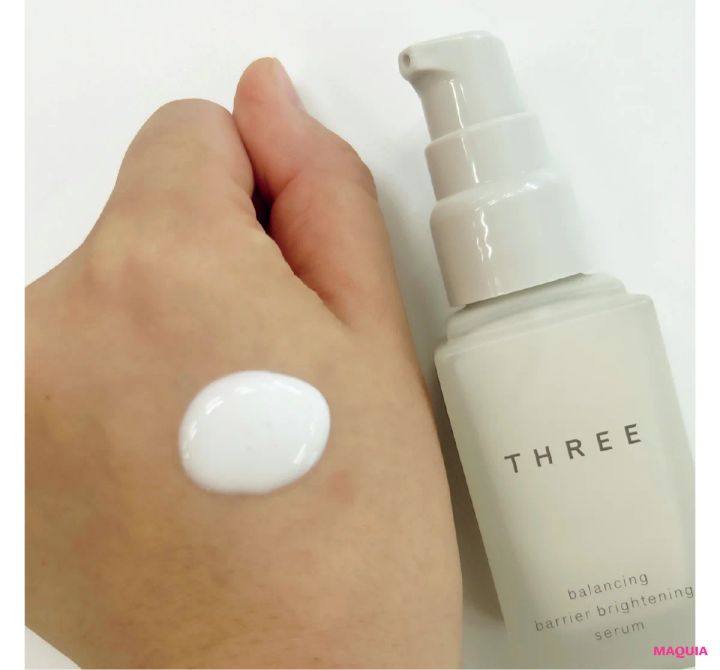 2月6日（金）発売 THREE バランシング バリア ブライトニング セラム テクスチャー