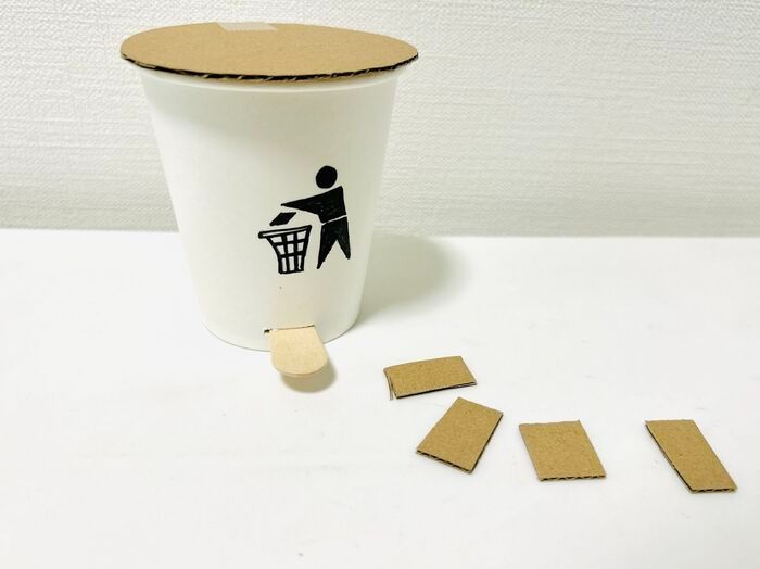 紙コップで『ペダル付きゴミ箱』を忠実に再現したら…これは楽しい～～！！