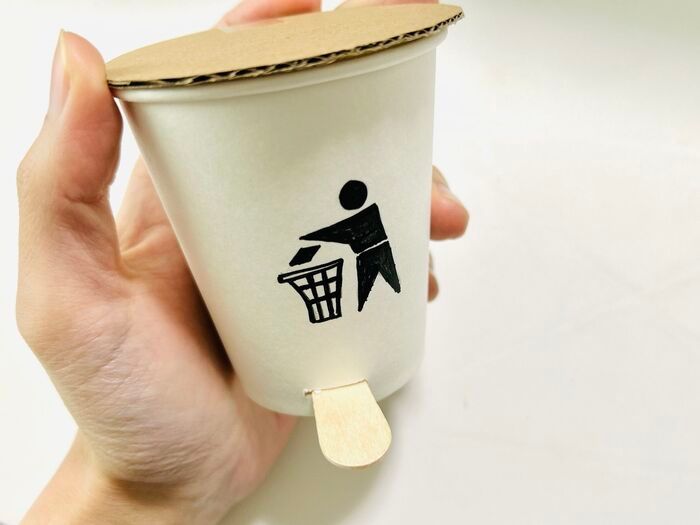 紙コップで『ペダル付きゴミ箱』を忠実に再現したら…これは楽しい～～！！