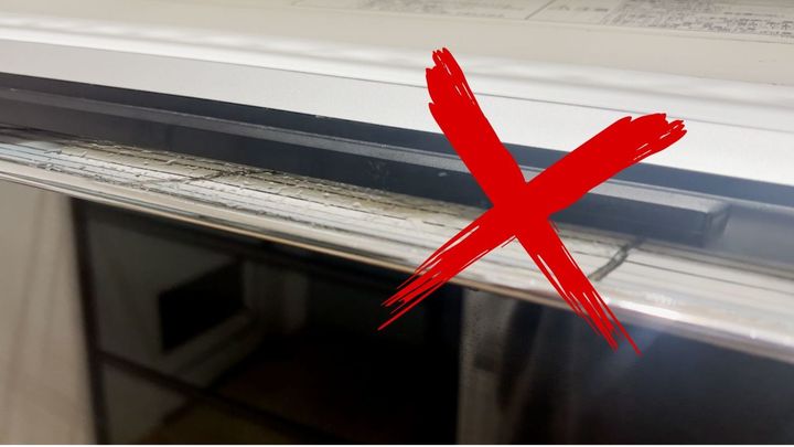 水拭きで水分が残った状態