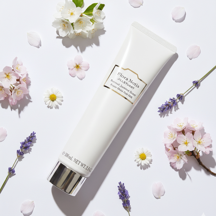 フローラノーティス ジルスチュアートのヘアミルク。水分と油分のバランスでしっとりまとまる髪へ