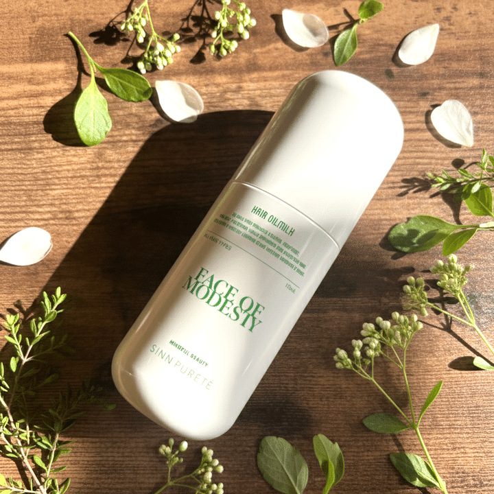 SINN PURETÉのヘアミルク FACE OF MODESTY。ベタつかず軽やかにまとまるミルクタイプ