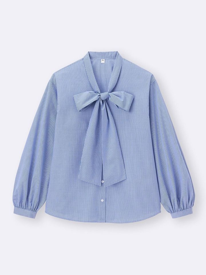 GUのボウタイブラウス