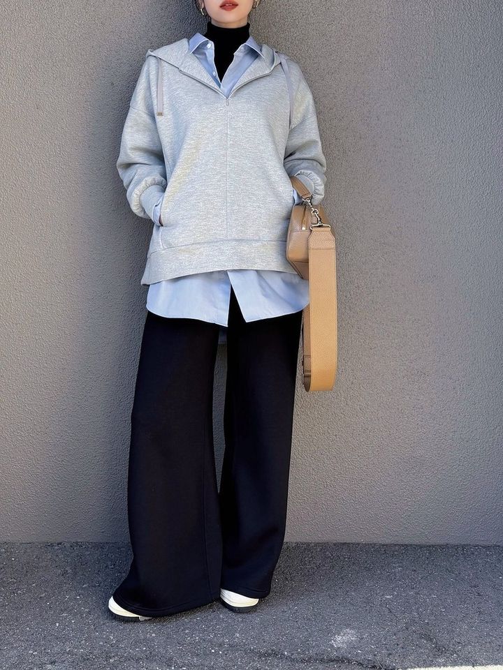 ブルーシャツコーデ1