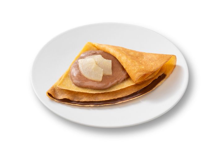 「ショコラと洋梨のクレープ」（税込 298円） ※消費税は8％計算 width=