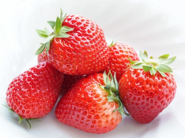 いちごのアップ写真