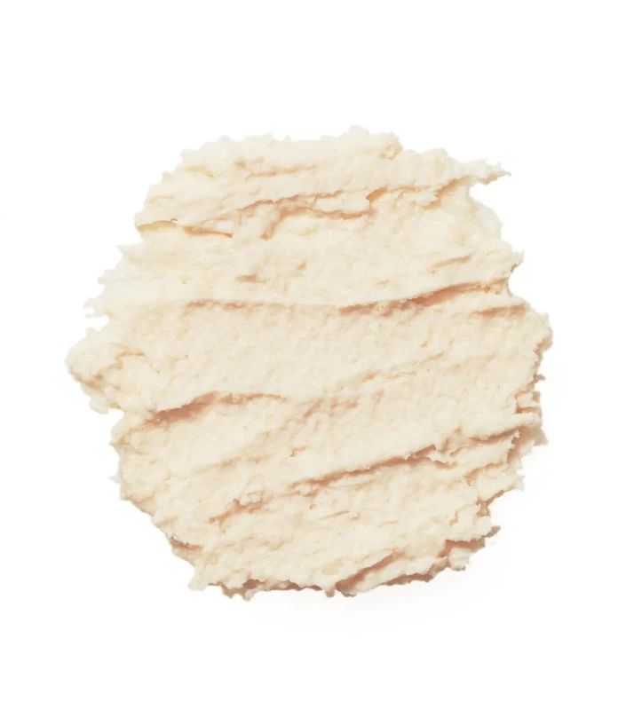 白い背景にクリーム色の塗りつぶし。テクスチャは滑らかで、塗りつぶしは円形。