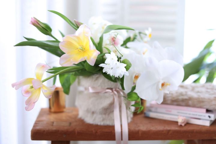 フェイクファーのアレンジ