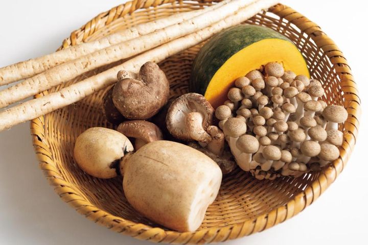 秋／ごぼう、かぼちゃ、きのこ、れんこんなど。