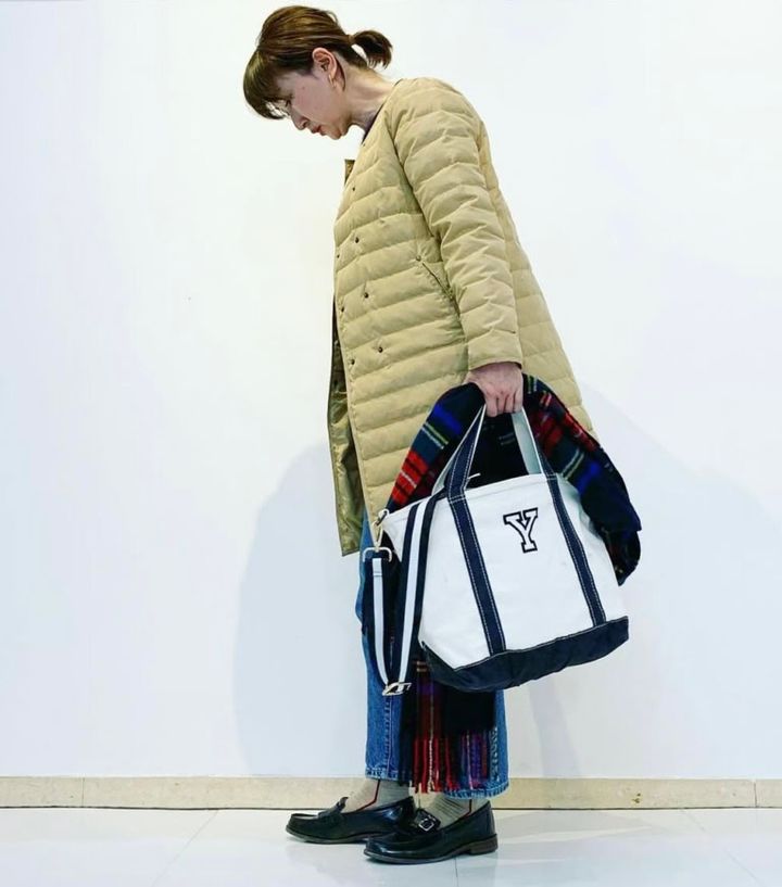 26年１月YUMIKOさんブログ＿冬コーデ＆L.L.Beanトートバッグ