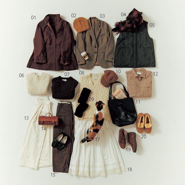 冬コーデを底上げする白、茶、黒のアイテム20選