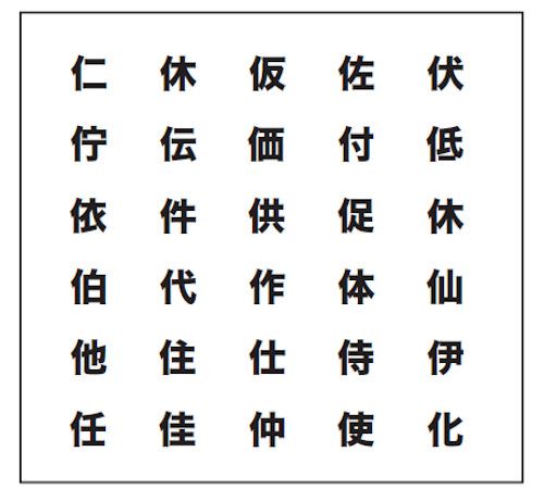 大人の脳トレドリル：同じ文字探し【問題3】