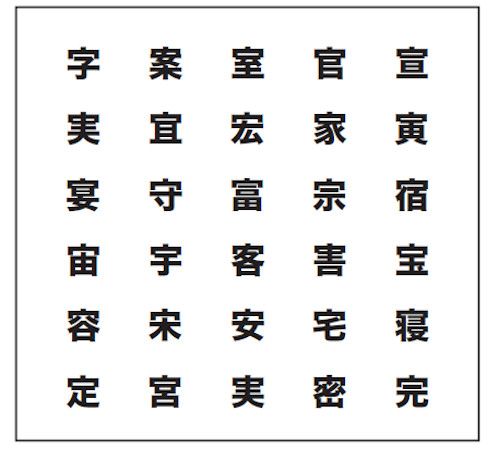 大人の脳トレドリル：同じ文字探し【問題4】