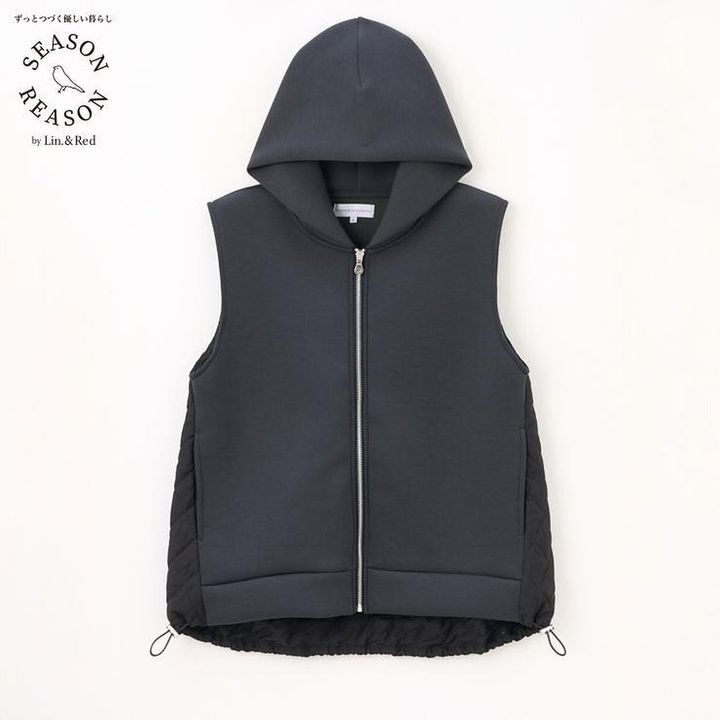 しまむらのジップアップベスト（SEASON REASON）