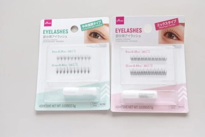 ダイソー 部分用アイラッシュ 中央強調タイプ 部分用アイラッシュ ミックスタイプ パッケージ