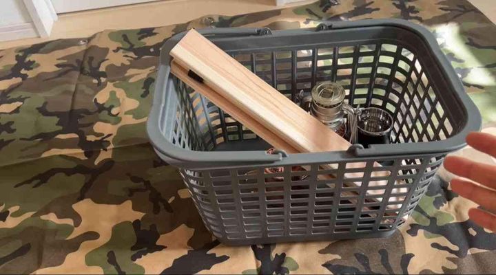 ダイソー┃高さが変えられるバスケット