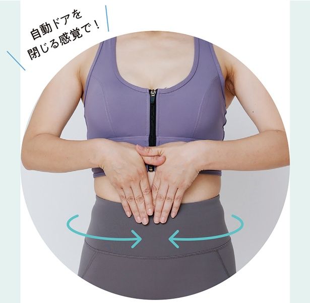 コルセット筋でお腹を凹ます （C）にーよん／KADOKAWA