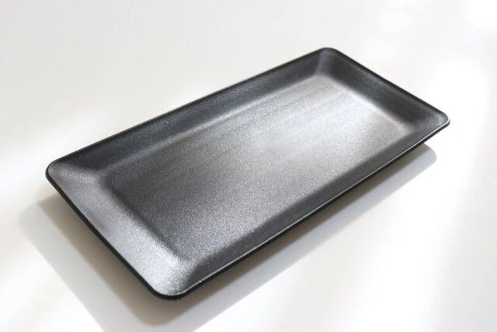 ダイソー 和波レンジ食器 長皿 25cm×12cm 黒