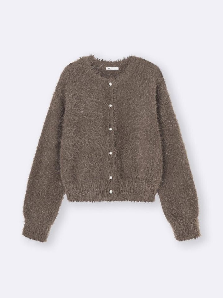 2026gu羽織り値下げシャイニークルーネックカーディガン