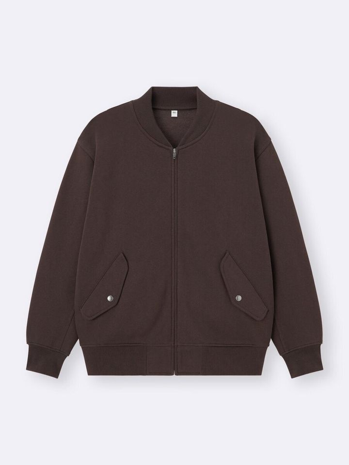 2026gu羽織り値下げヘビーウェイトスウェットリブブルゾン