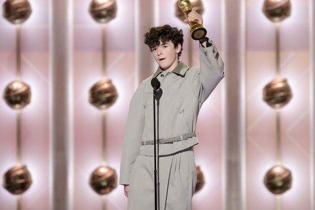 「アドレセンス」で助演男優所を受賞したオーウェン・クーパーは、16歳で史上最年少の受賞 Rich Polk/2026GG