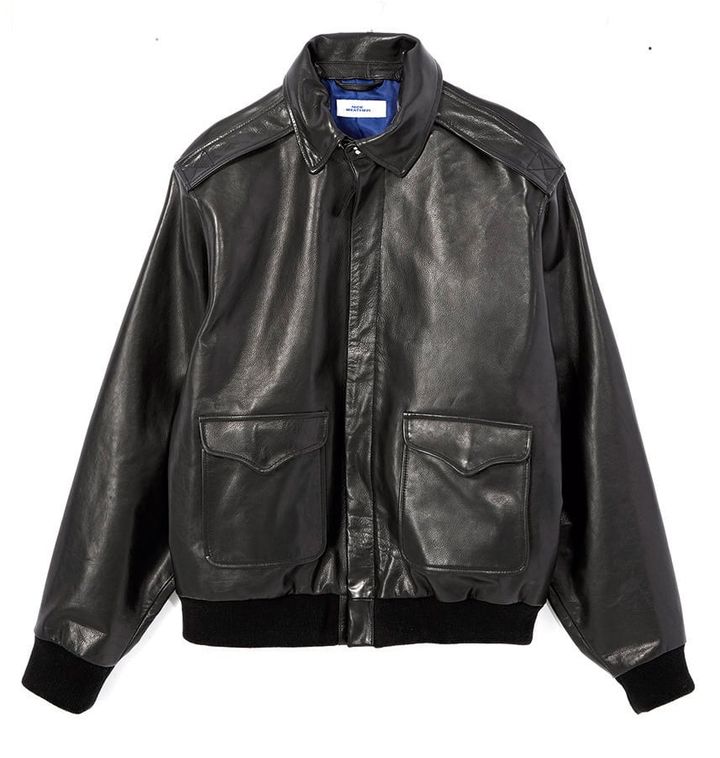 NICE WEATHERのブラックのレザージャケット