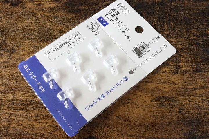 透明目立ちにくいミニピンフック 6P セリア パッケージ