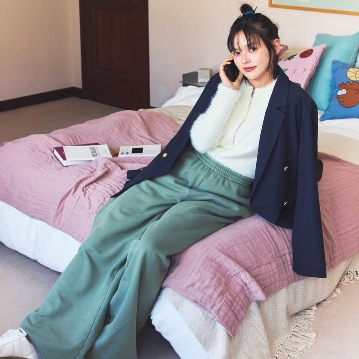 【夏子】スウェットパンツ de 着まわし4変化