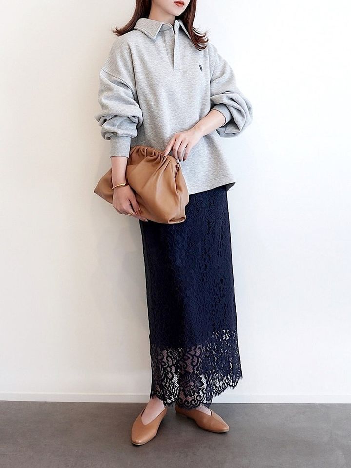 スウェット×スカートコーデ2