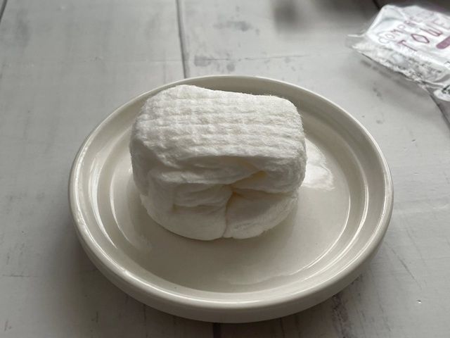 圧縮タオル（ラージサイズ、６枚）使い方 水分を行きわたらせる