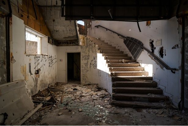 教会を抜けた先にある階段 撮影/toshibo