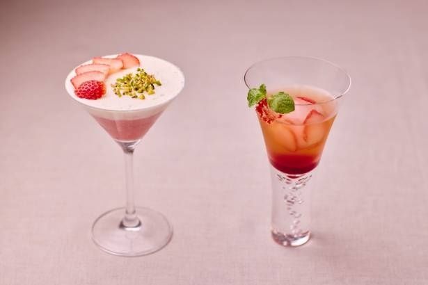 いちごのカクテル・モクテル