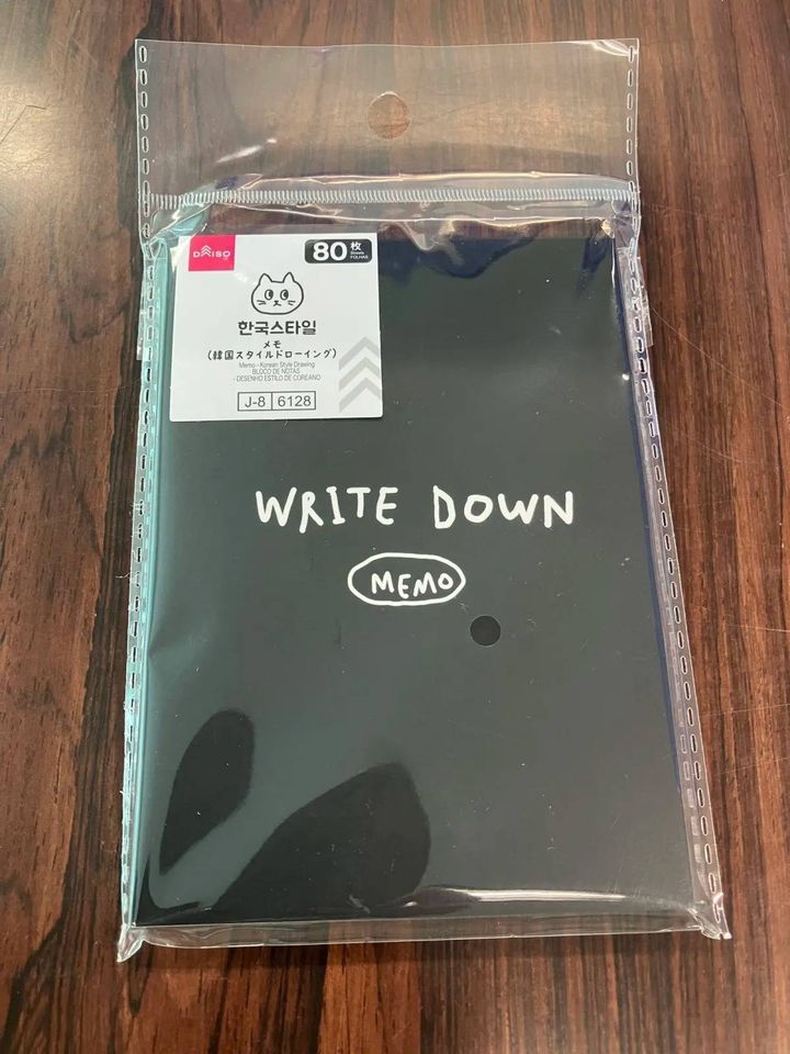 DAISO(ダイソー)：メモ(韓国スタイルドローイング、80枚)