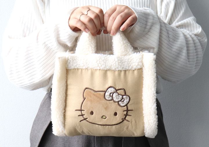 宝島社ムック付録のハローキティのフェイクムートンバッグcreamy brown ver.9