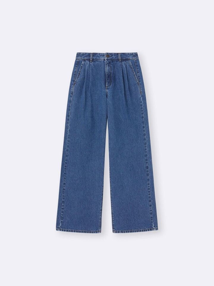 2026gu大人女性おすすめデニムタックトラウザー