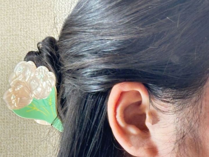 ダイソー ダイカットバンスクリップ 花 チューリップ 使用例