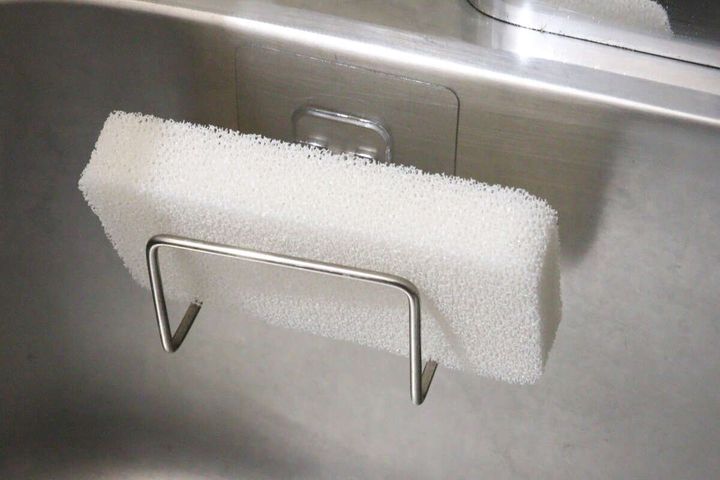 粘着式ステンレススポンジホルダー 使用例