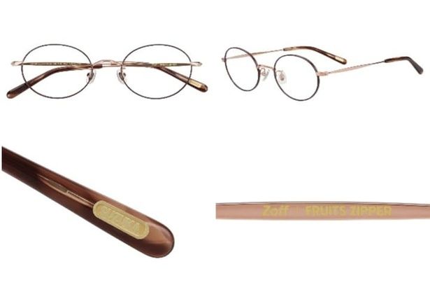 トレンドのオーバルは、華奢なフレームではかなげに。ふんわり甘いブラウンカラーで、メガネ初心者でも取り入れやすい「愛され顔」の完成！