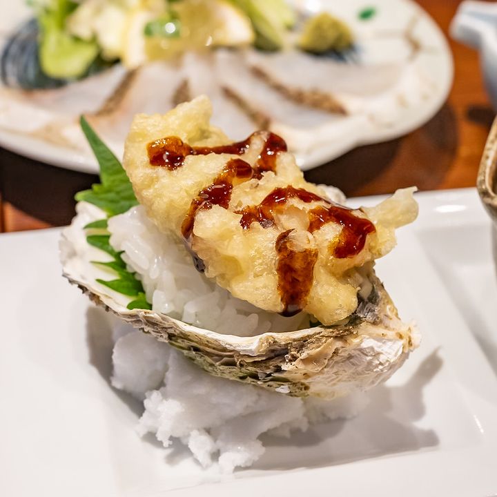 ハウステンボス／魚壱「白銀牡蠣御膳」牡蠣寿司2